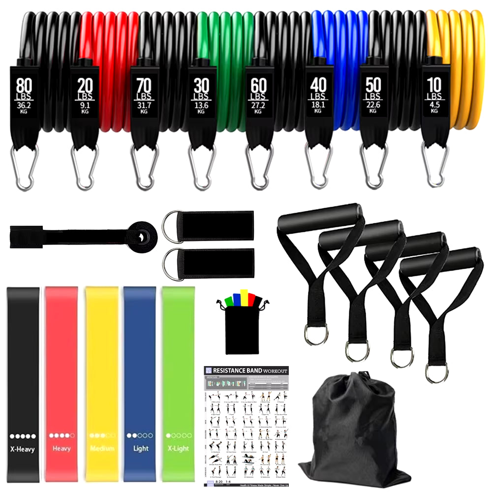 Ultimate Workout Bar & Resistance Bands Set for Fitness: Transform Your Home into a Gym with Pilates, Yoga, and Strength Training!