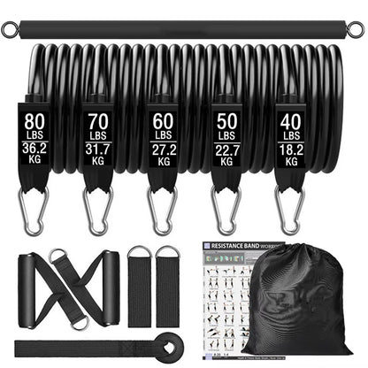 Ultimate Workout Bar & Resistance Bands Set for Fitness: Transform Your Home into a Gym with Pilates, Yoga, and Strength Training!