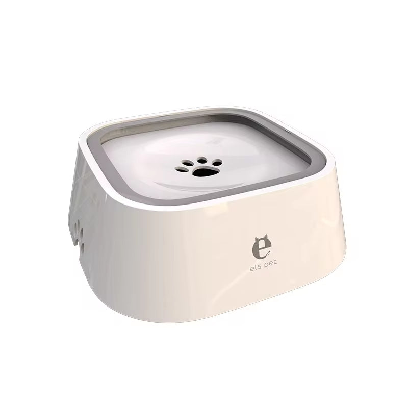 Non-Spill Floating Water Bowl for Dogs and Cats - Plastic Anti-Overflow Dispenser