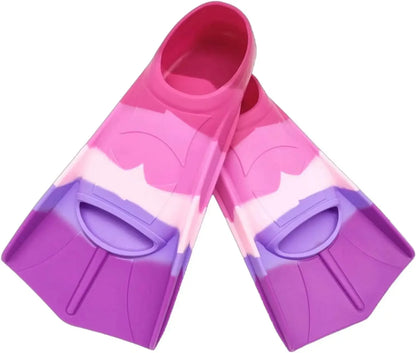 Silicone Short Swimming Fins for Men, Women, and Children - Lightweight Diving Training Footplate