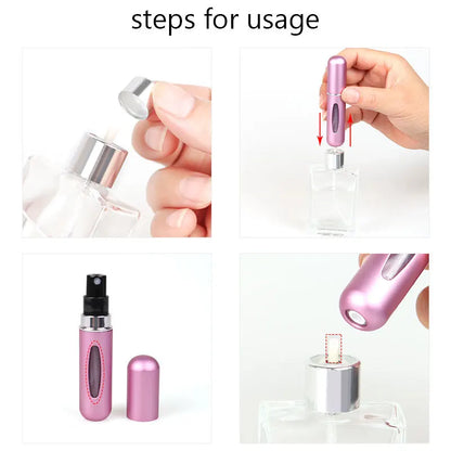 Travel-Friendly 5ml Mini Perfume Refill Bottle - Stylish Portable Spray Jar for Your Favorite Scents