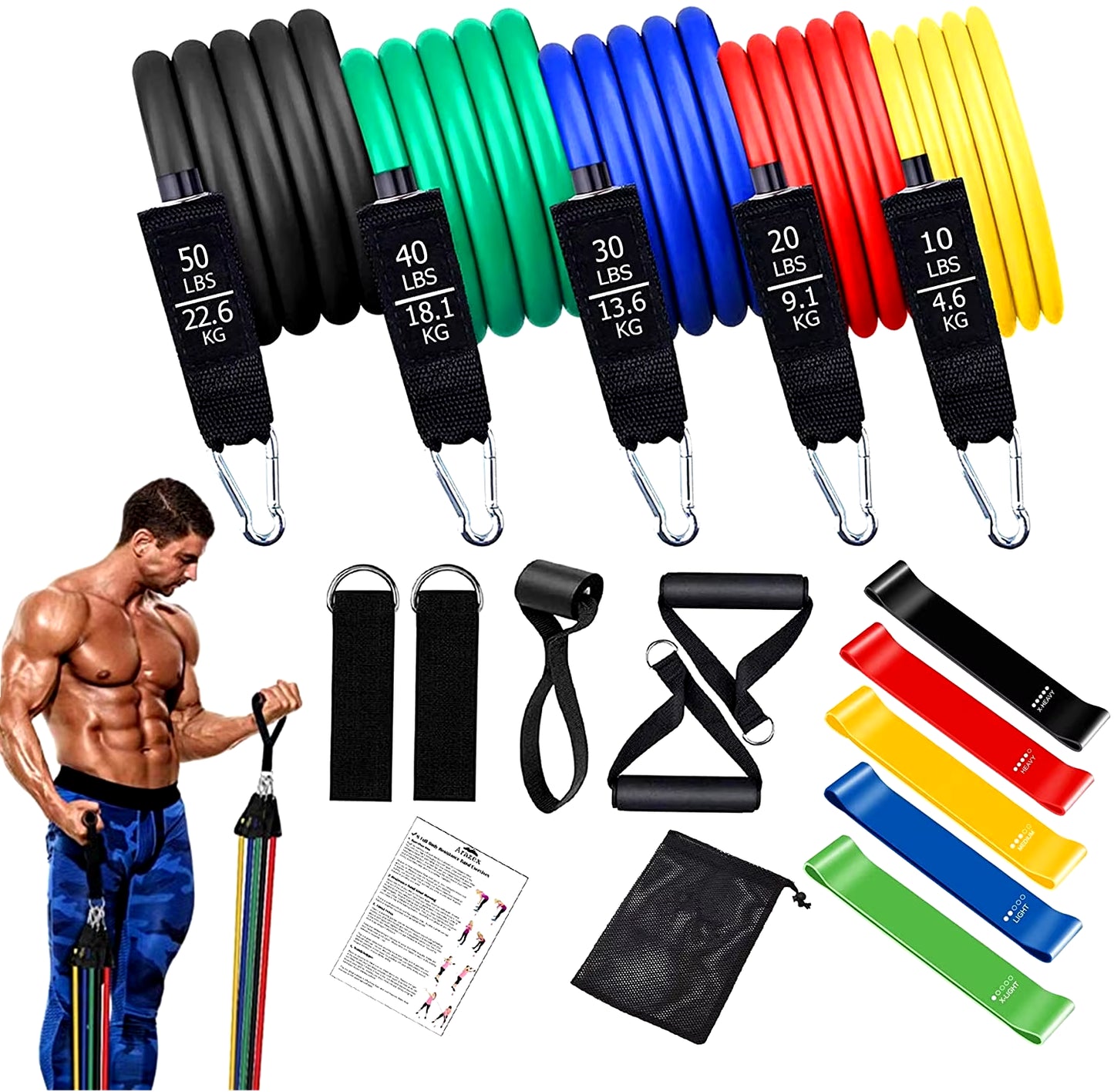 Ultimate Workout Bar & Resistance Bands Set for Fitness: Transform Your Home into a Gym with Pilates, Yoga, and Strength Training!