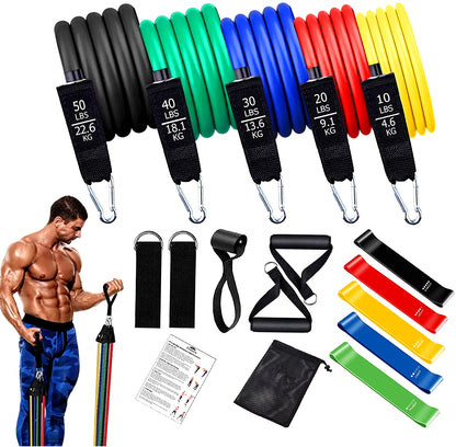 Ultimate Workout Bar & Resistance Bands Set for Fitness: Transform Your Home into a Gym with Pilates, Yoga, and Strength Training!