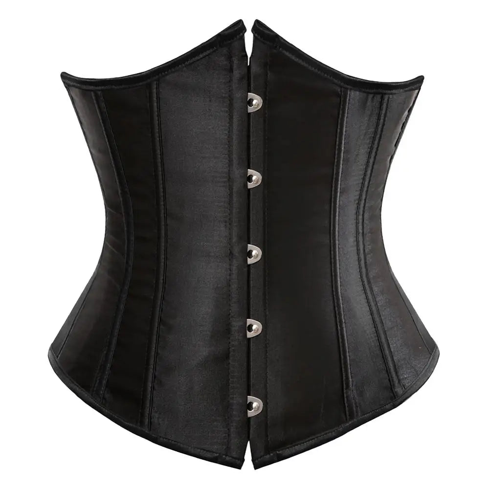 Corsé Gótico Underbust con Cordones – Entrenador de Cintura Sexy | Tallas XS–7XL