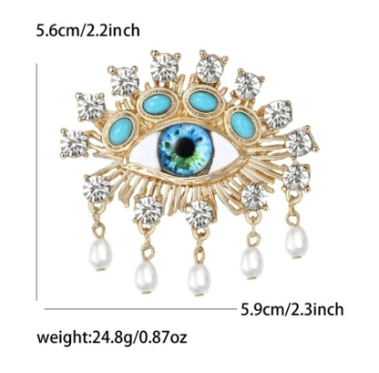 Broche Ojo del Diablo – Esmalte Vintage Estilo Palace | Pendientes y Anillos Unisex