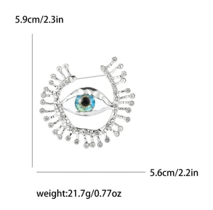 Broche Ojo del Diablo – Esmalte Vintage Estilo Palace | Pendientes y Anillos Unisex