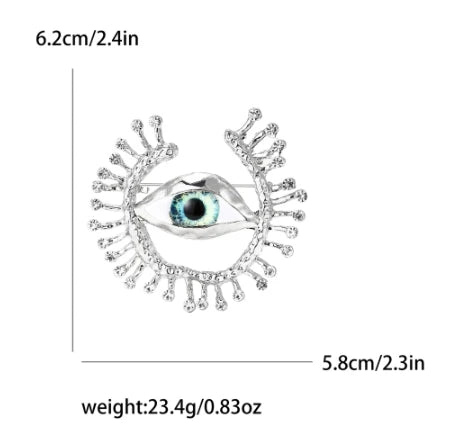 Broche Ojo del Diablo – Esmalte Vintage Estilo Palace | Pendientes y Anillos Unisex