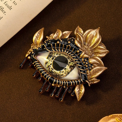 Broche Ojo del Diablo – Esmalte Vintage Estilo Palace | Pendientes y Anillos Unisex