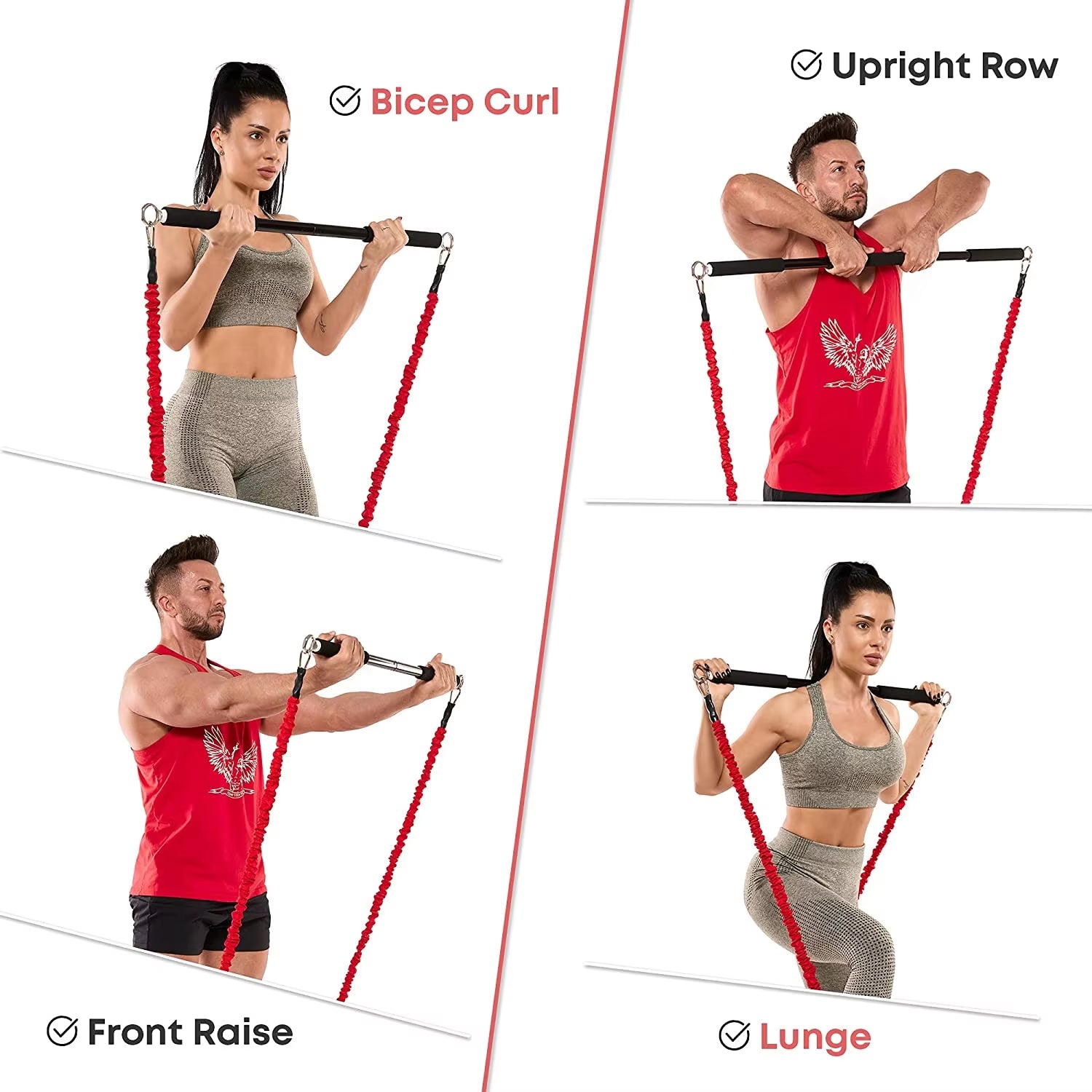 Ultimate Workout Bar & Resistance Bands Set for Fitness: Transform Your Home into a Gym with Pilates, Yoga, and Strength Training!