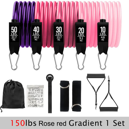 Resistance Bands Set Tension Pull Rope for Men Women Workout Exercise Bands for Fitness Home Gym Strength Training Equipment