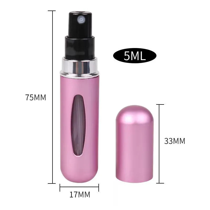 Travel-Friendly 5ml Mini Perfume Refill Bottle - Stylish Portable Spray Jar for Your Favorite Scents