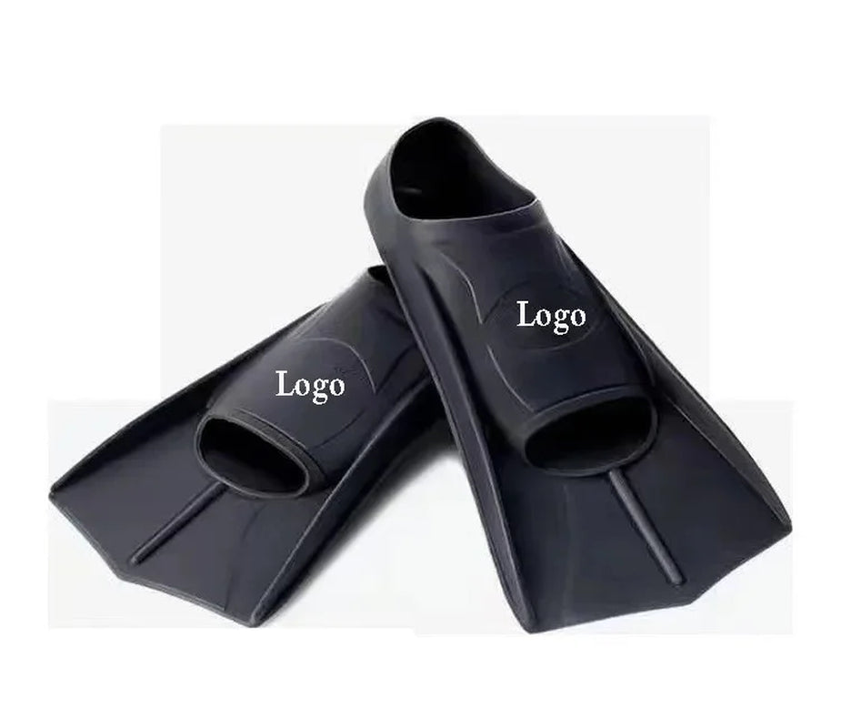 Silicone Short Swimming Fins for Men, Women, and Children - Lightweight Diving Training Footplate