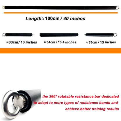 Ultimate Workout Bar & Resistance Bands Set for Fitness: Transform Your Home into a Gym with Pilates, Yoga, and Strength Training!