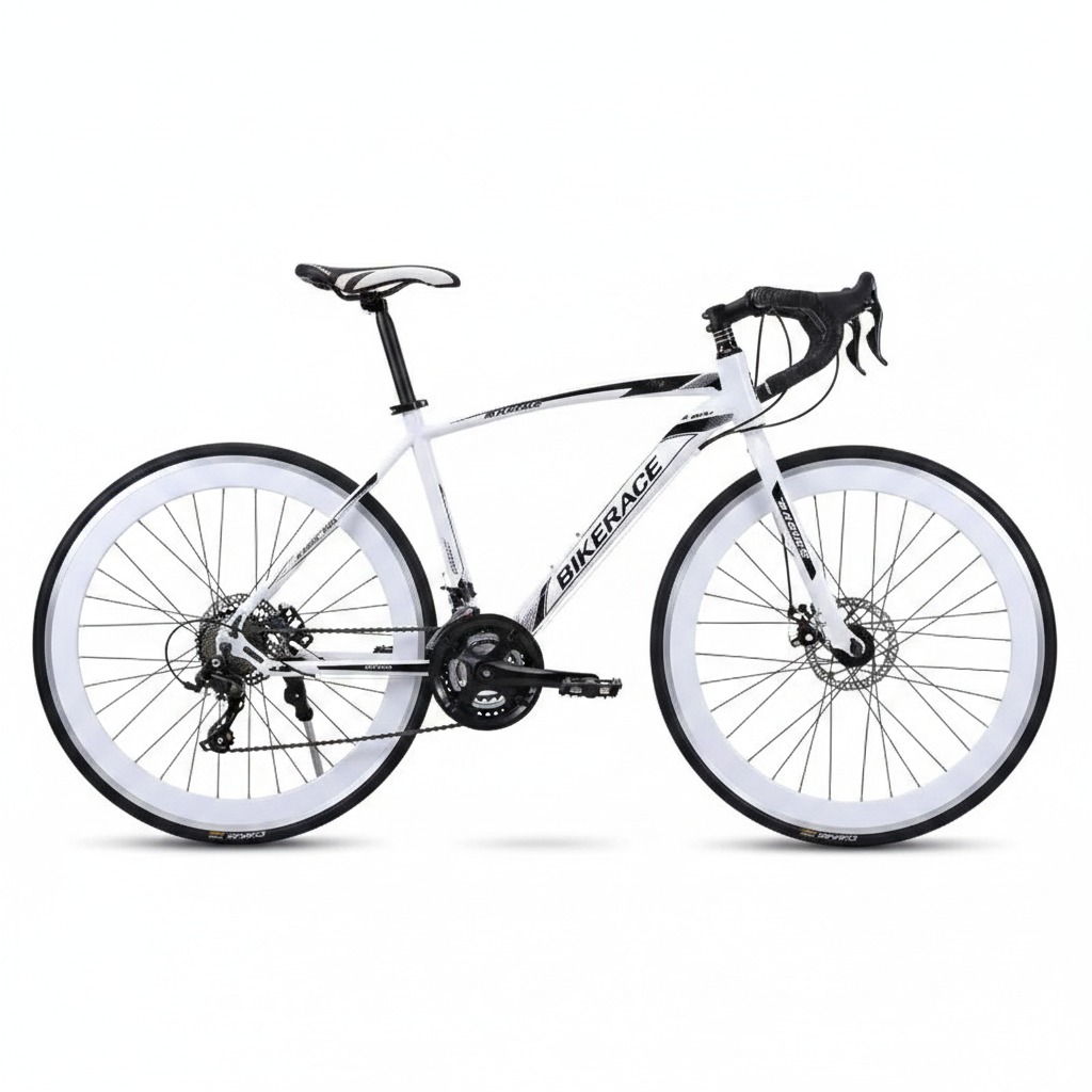 Rennrad mit weißem Hintergrund